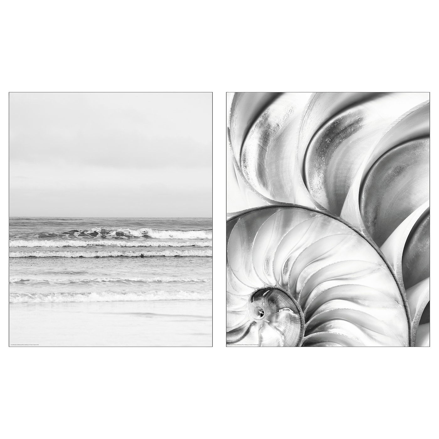 IKEA BILD Plakat, szary ocean, 40x50 cm