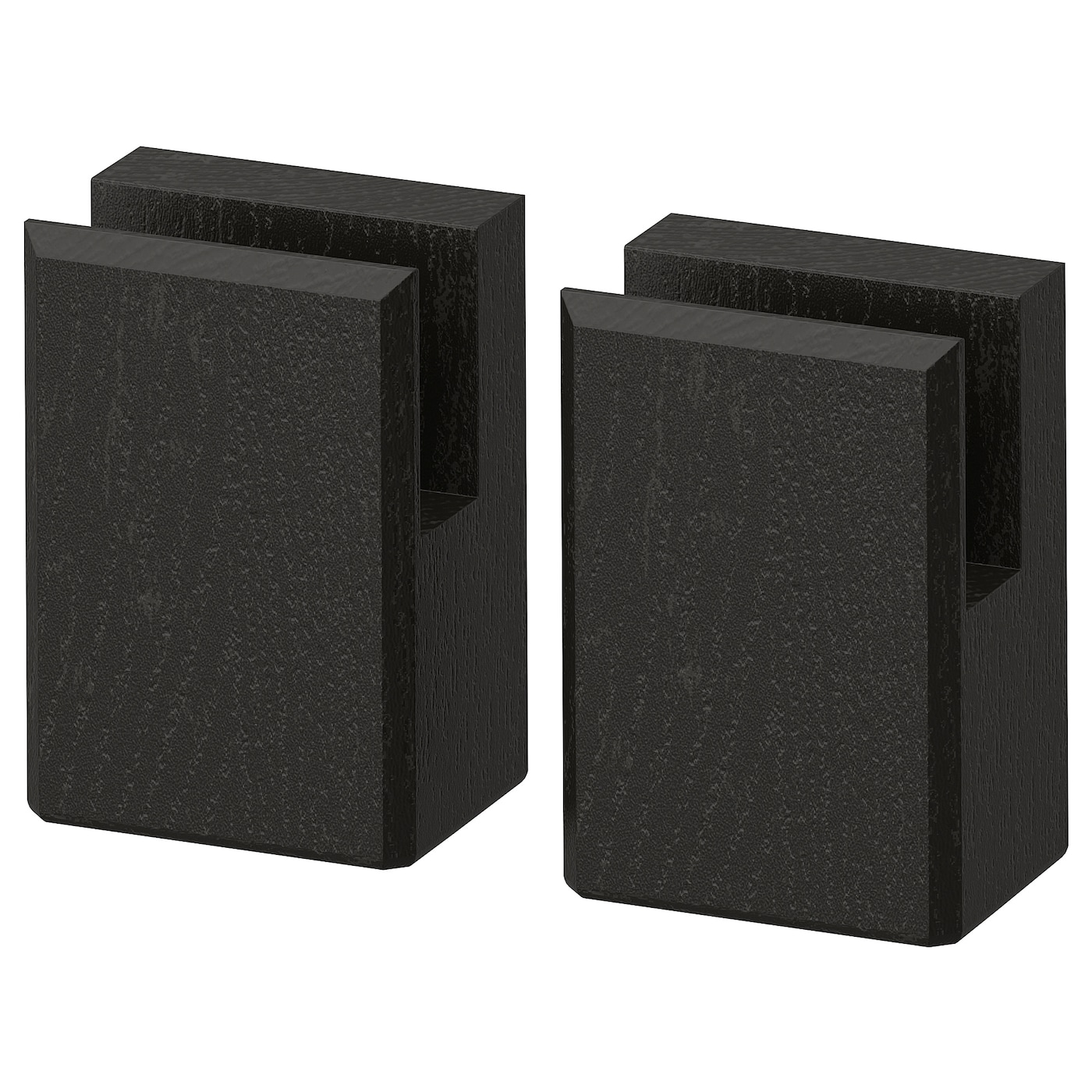 IKEA LERHYTTAN nóżka do cokołu ozdobnego, bejcowane na czarno, 8 cm