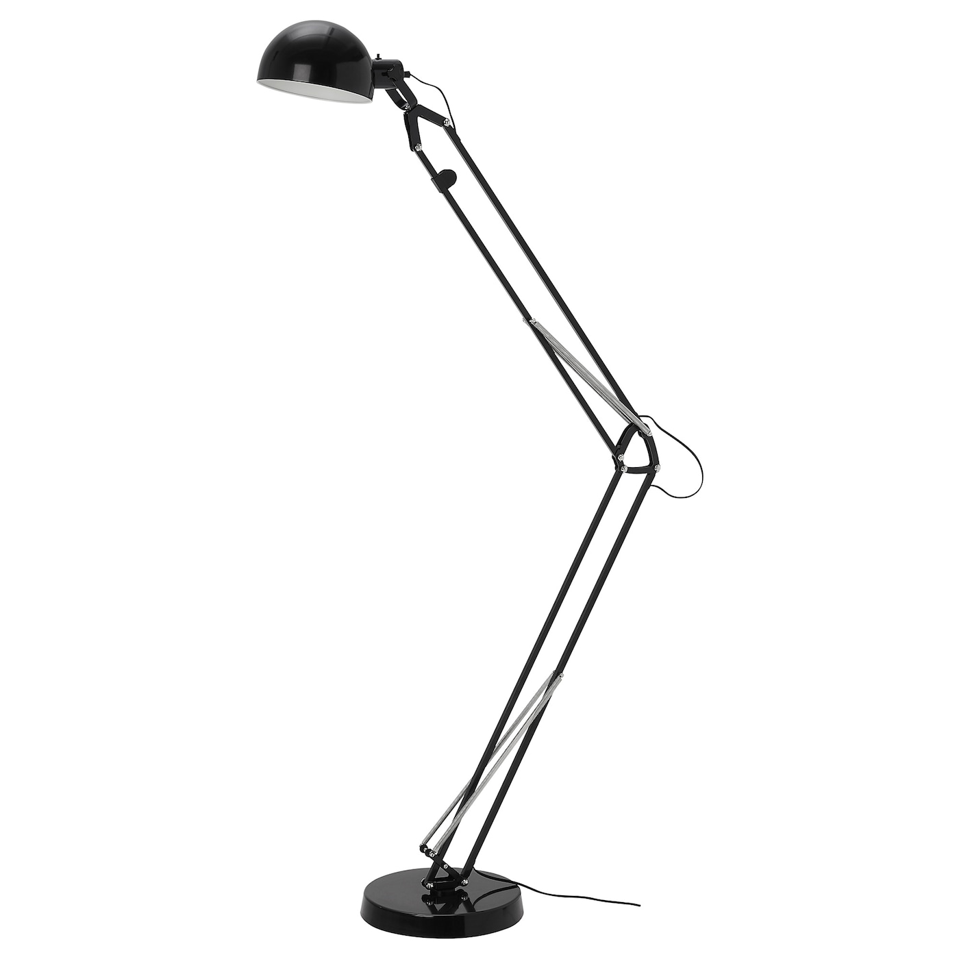 IKEA FORSÅ lampa podłogowa, czarny, Maks.: 15 Wat