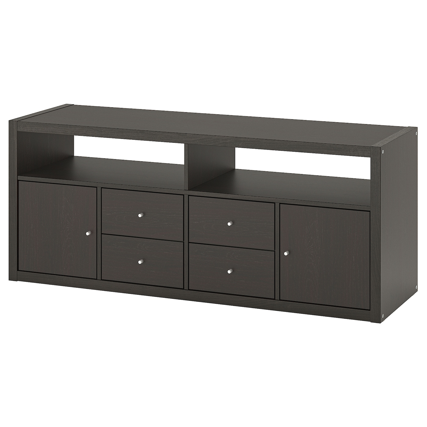 IKEA KALLAX szafka pod TV, czarnybrąz, 147x39x60 cm