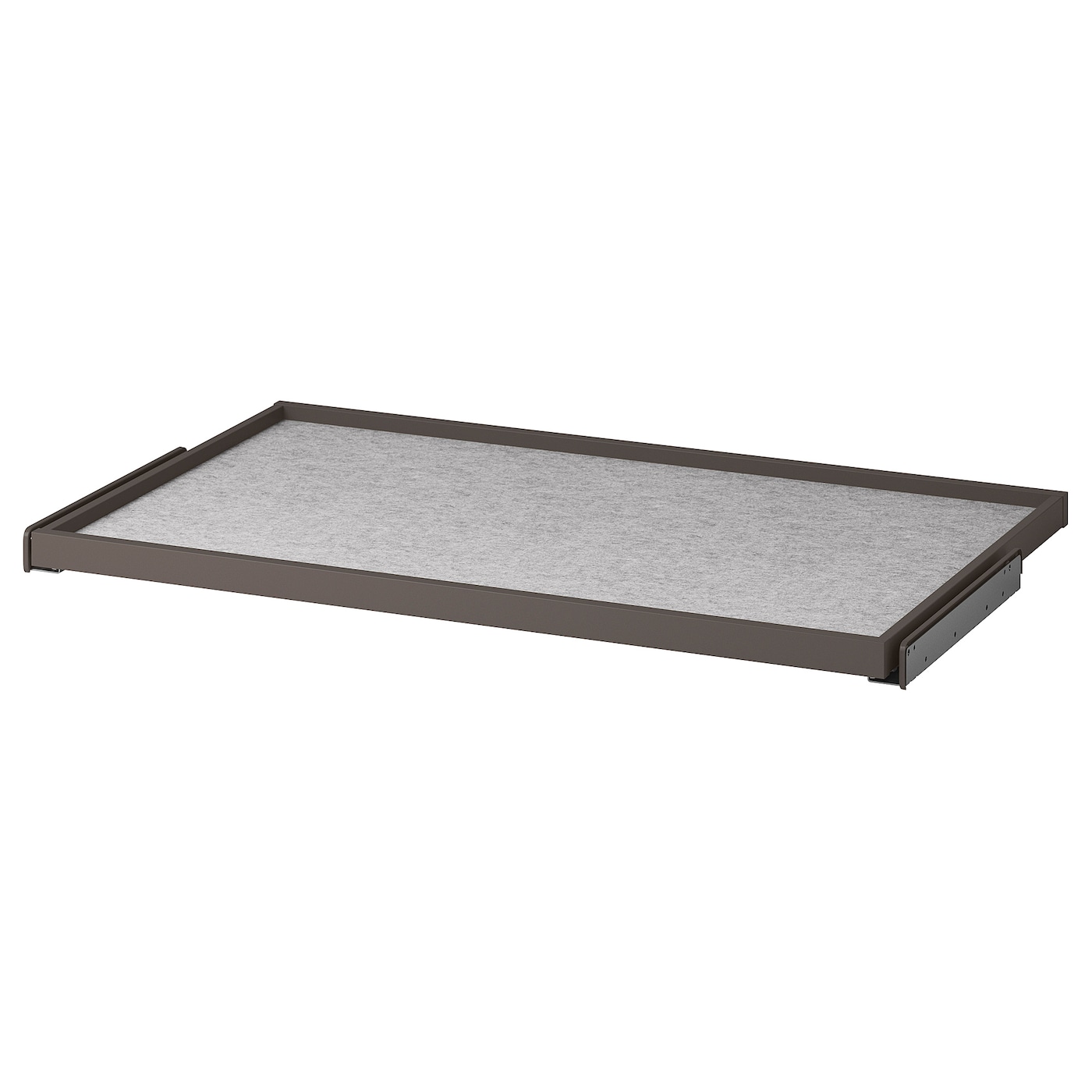 IKEA KOMPLEMENT wysuwana taca z matą do szuflady, ciemnoszary/jasnoszary, 100x58 cm