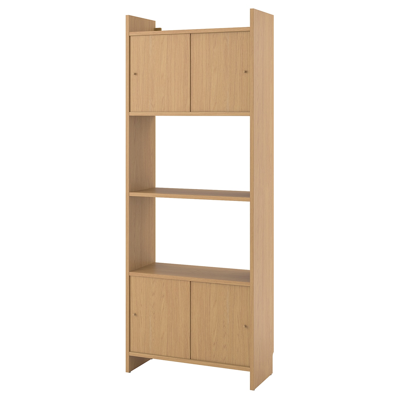 IKEA LÅDMAKARE kombinacja z drzwiami przesuwnymi, z półką/imit. dębu, 81x35x212 cm