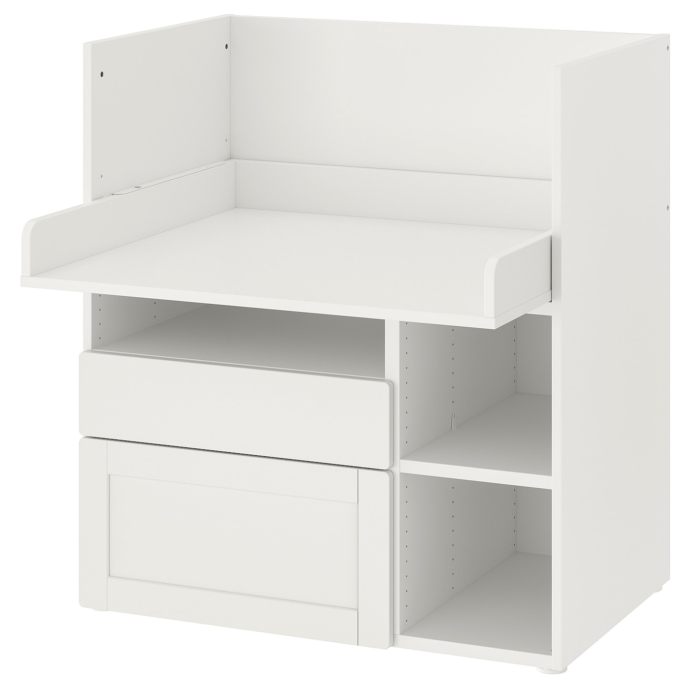 IKEA SMÅSTAD biurko, biały biała rama/z 2 szufladami, 90x79x100 cm