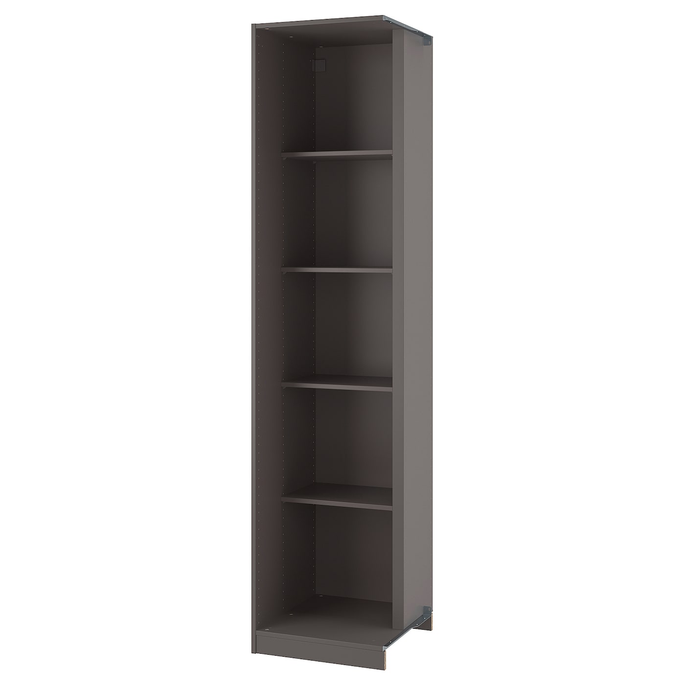 IKEA PAX dostawka narożna 4 półki, ciemnoszary, 53x58x236 cm