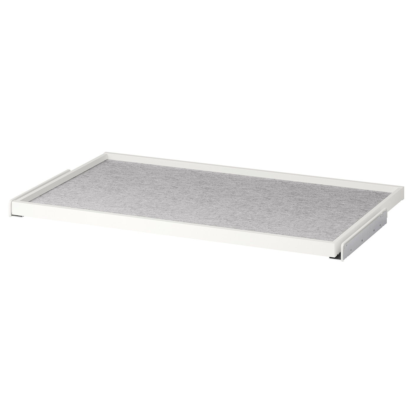 IKEA KOMPLEMENT wysuwana taca z matą do szuflady, biały/jasnoszary, 100x58 cm
