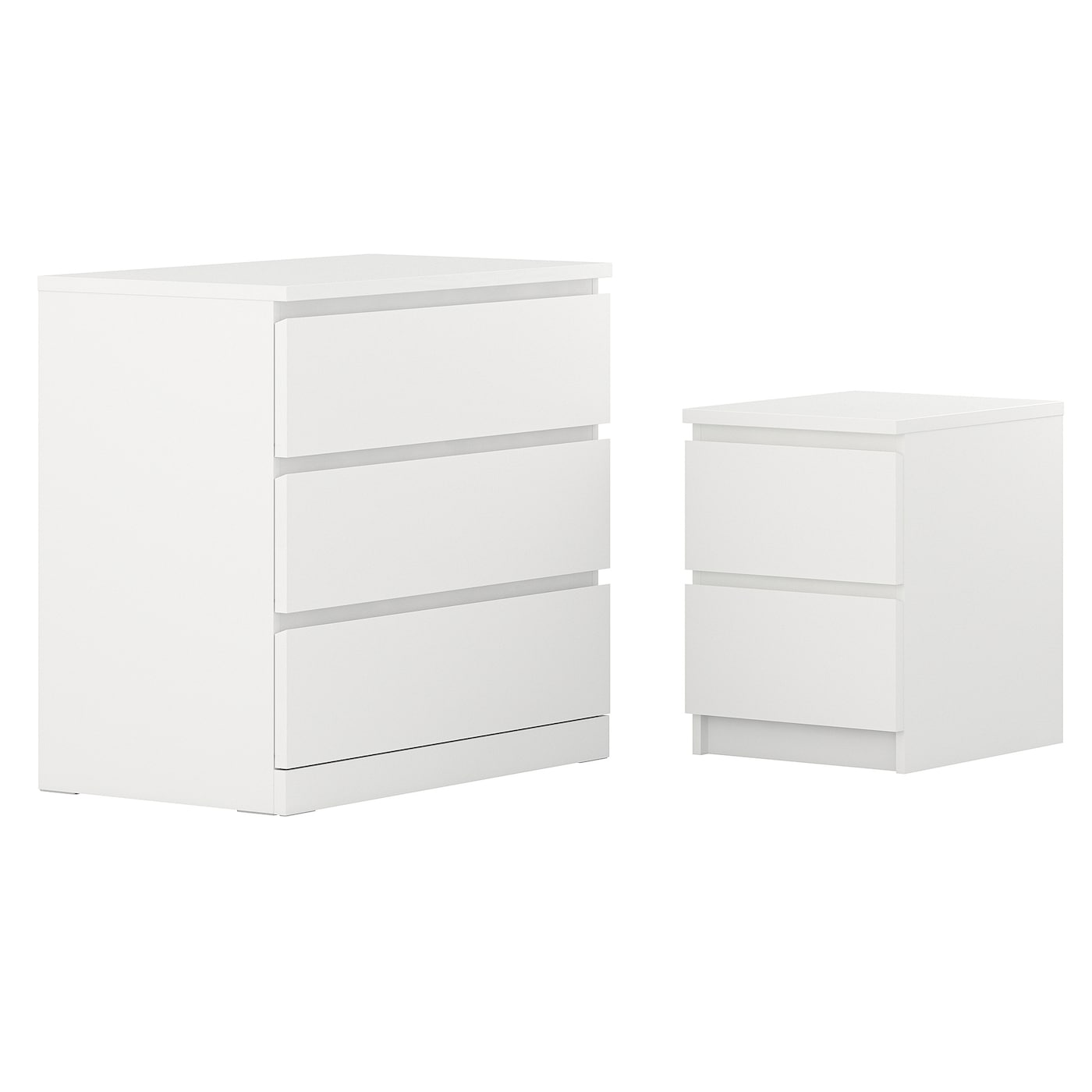 IKEA MALM meble do sypialni, kpl. 2 szt, biały