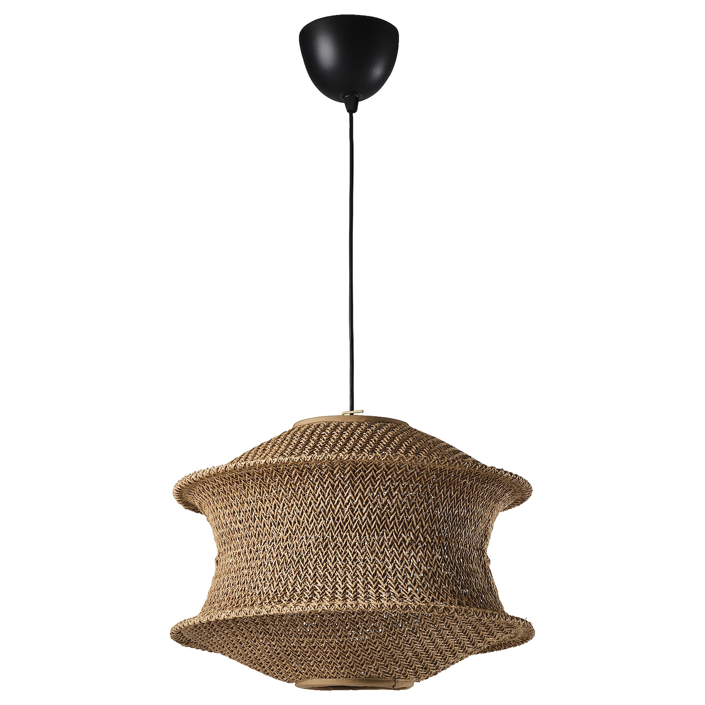 IKEA BLÅSTÅNG / HEMMA lampa wisząca, beżowy/czarny, 45 cm
