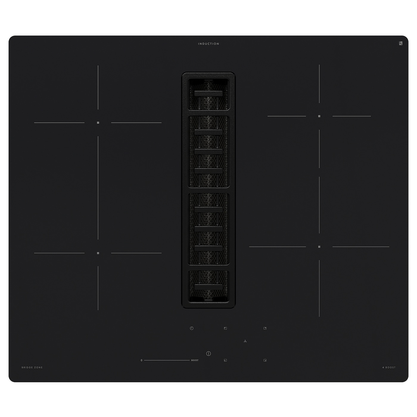 IKEA FÖRDELAKTIG płyta indukcyjna/wbudowany wyciąg, IKEA 500 czarny, 60 cm