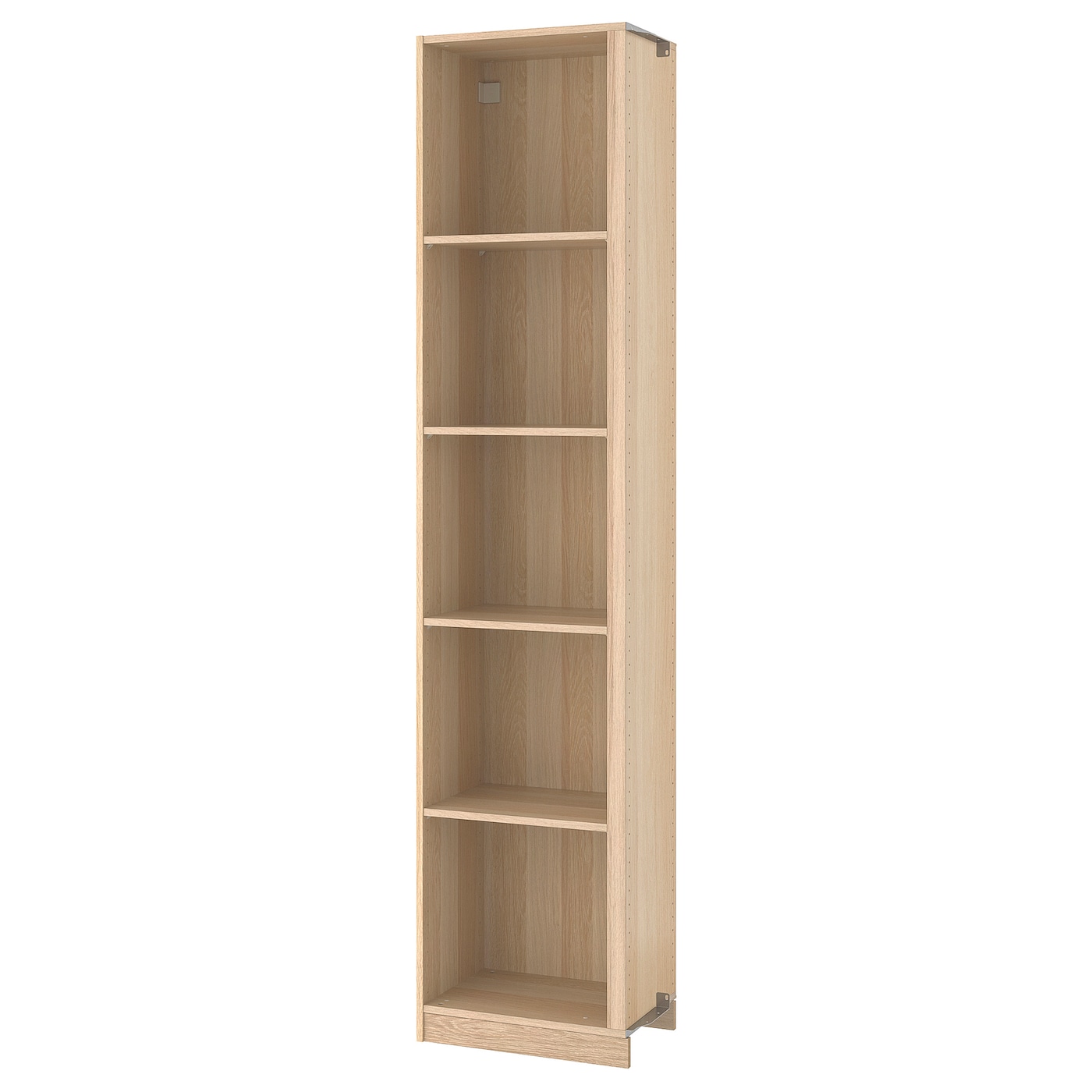 IKEA PAX dostawka narożna 4 półki, imitacja dębu bejcowanego na biało, 53x35x236 cm
