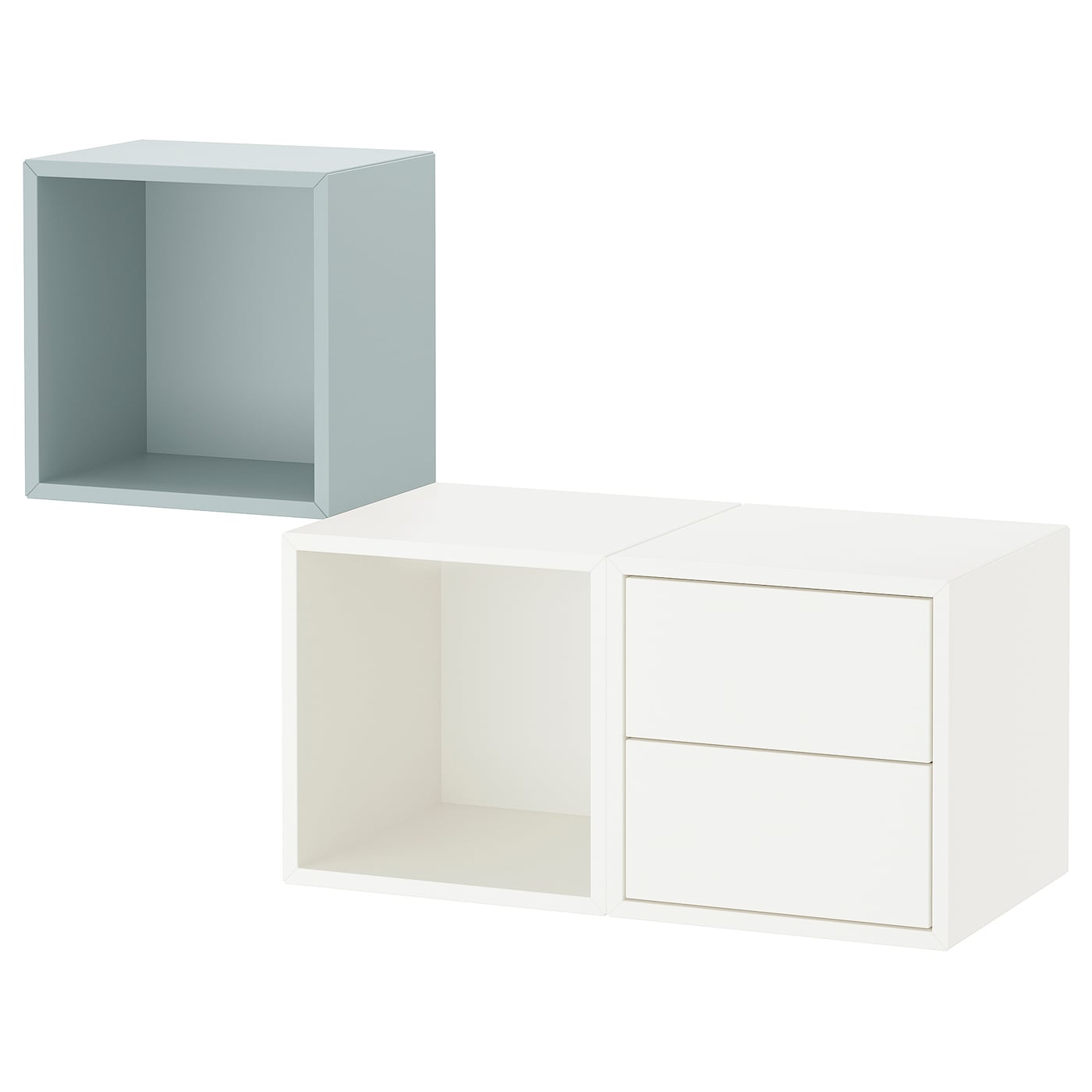 IKEA EKET kombinacja szafek wiszących, biały/jasny szaroniebieski, 105x35x70 cm