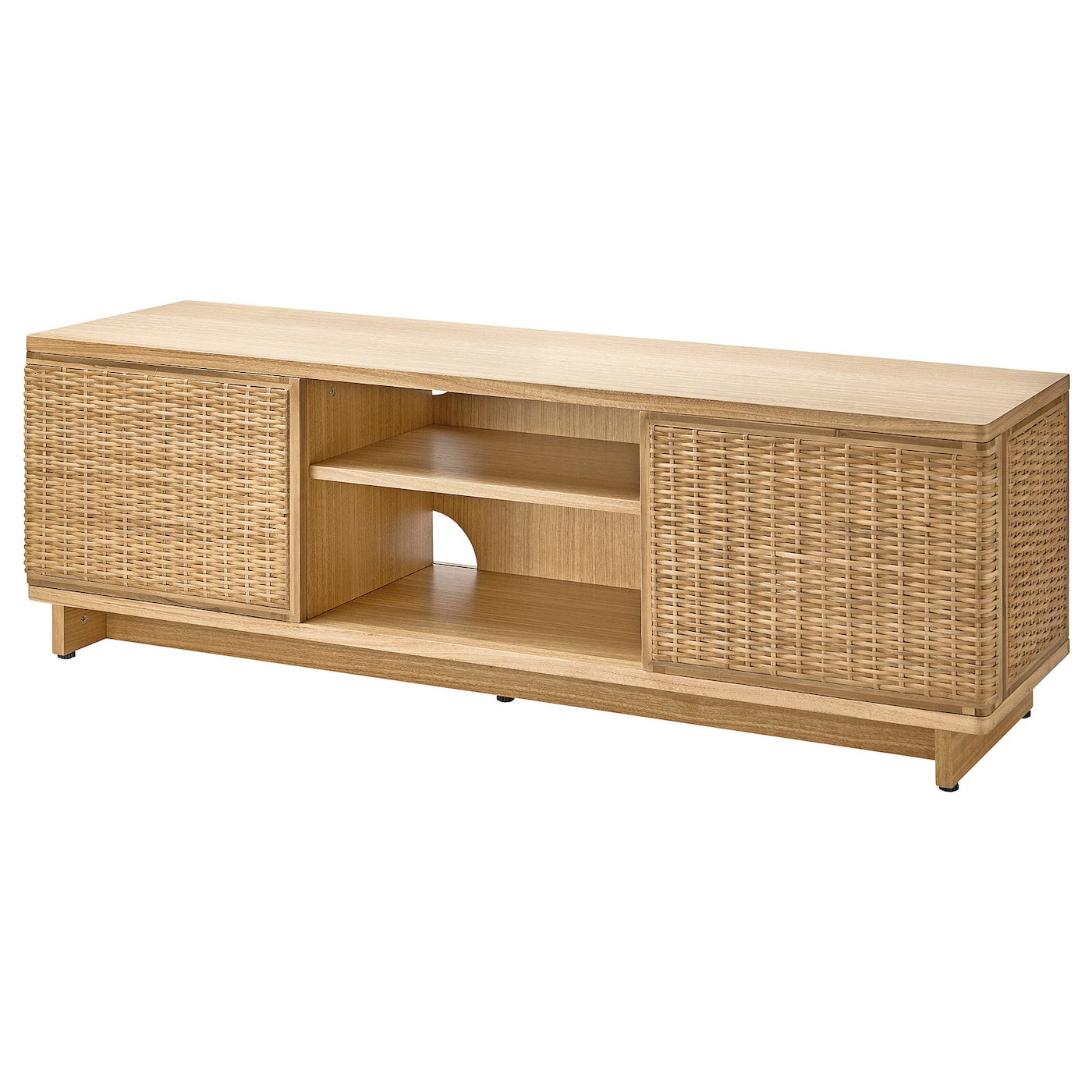 IKEA FRYKSÅS szafka pod TV, rattan, 157x41x49 cm