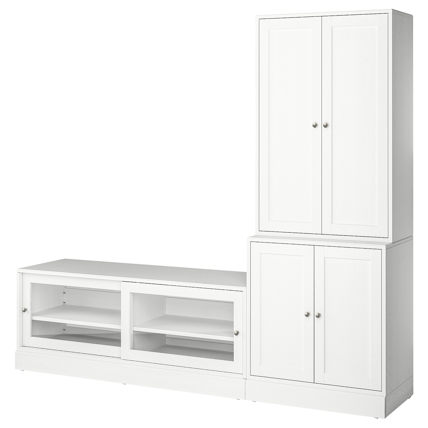 IKEA HAVSTA szafka pod TV, biały, 241x47x212 cm