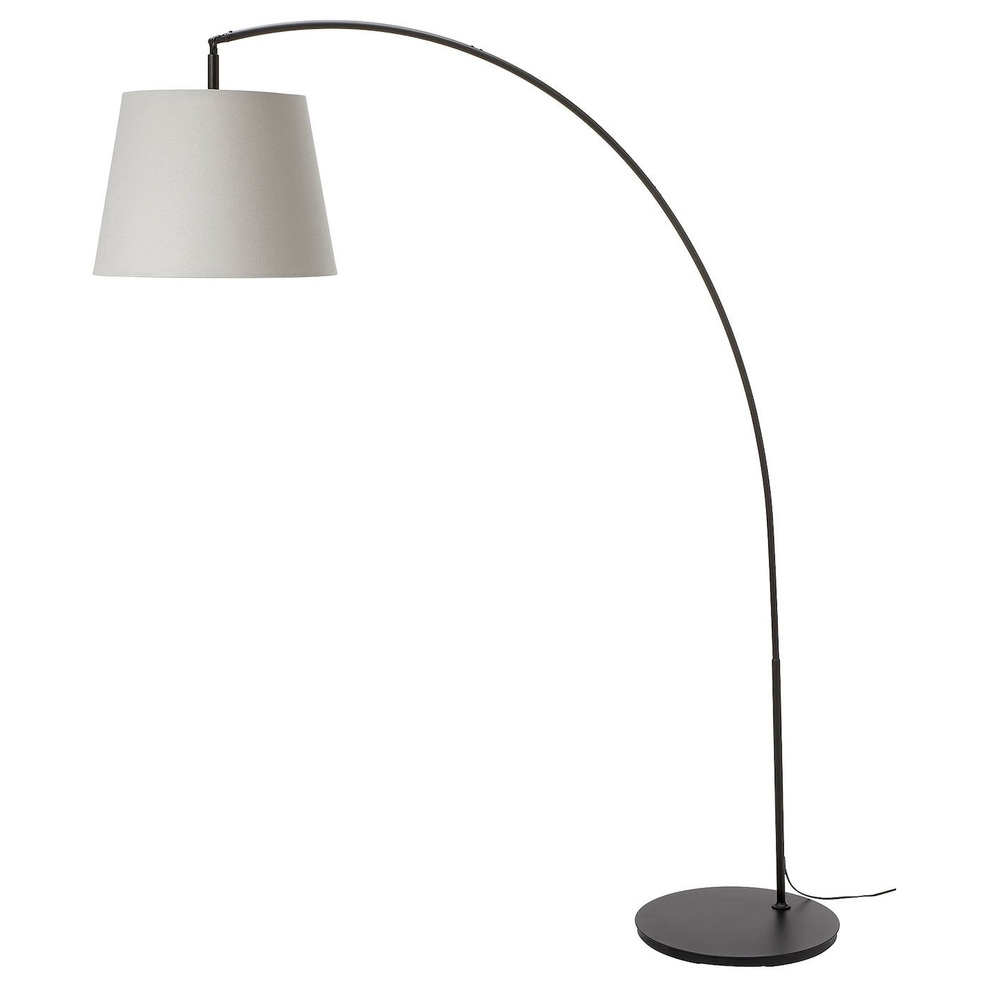 IKEA SKOTTORP / SKAFTET lampa podłogowa, łuk, jasnoszary, Wysokość: 214 cm