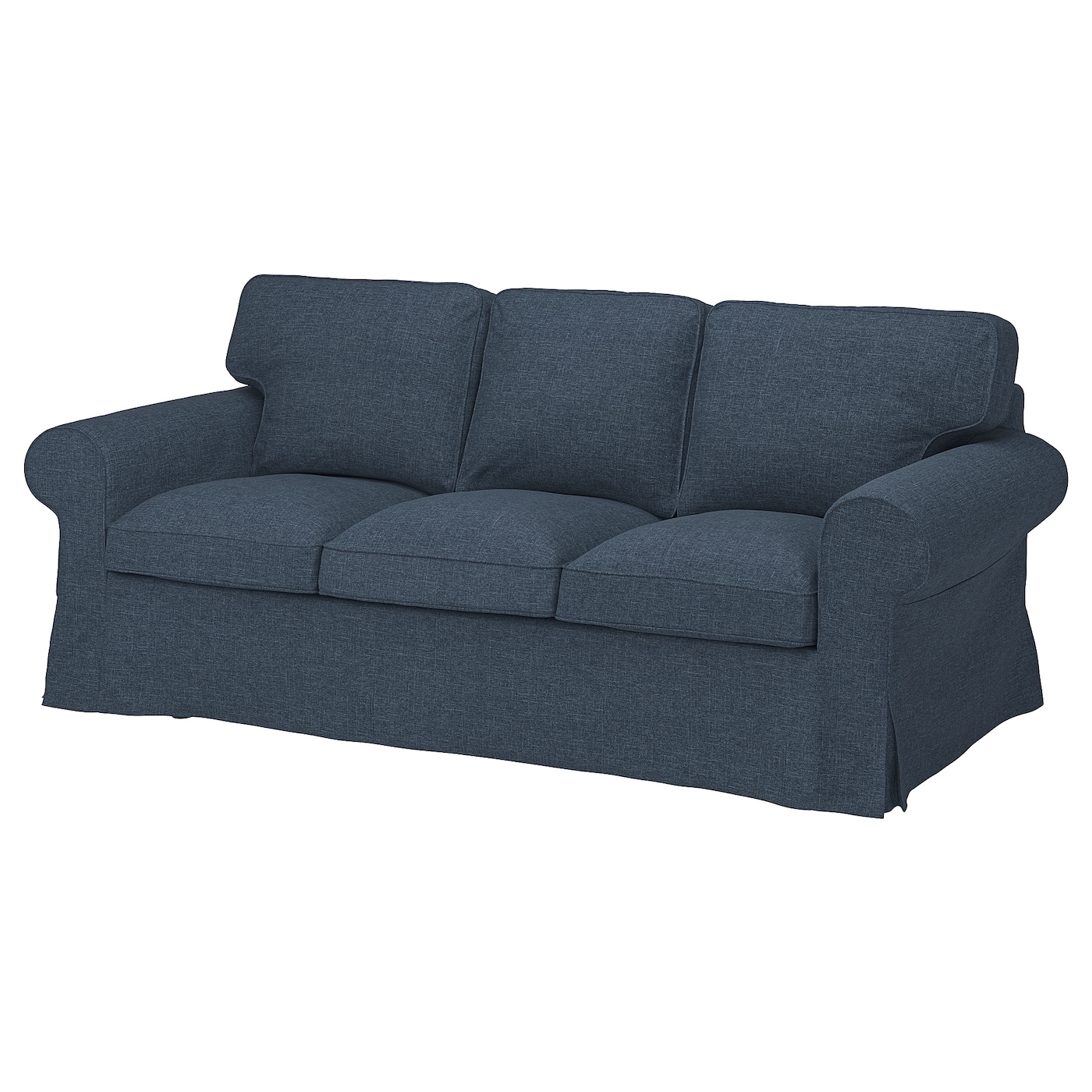 IKEA EKTORP sofa 3-osobowa, Kilanda granatowy, Podłokietnik szerokość: 24 cm