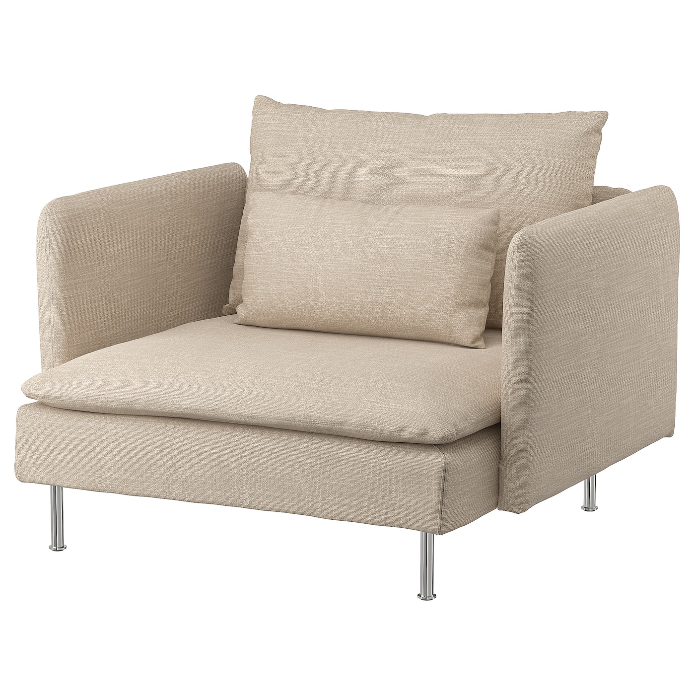 IKEA SÖDERHAMN fotel, Hillared beżowy, Szerokość: 105 cm