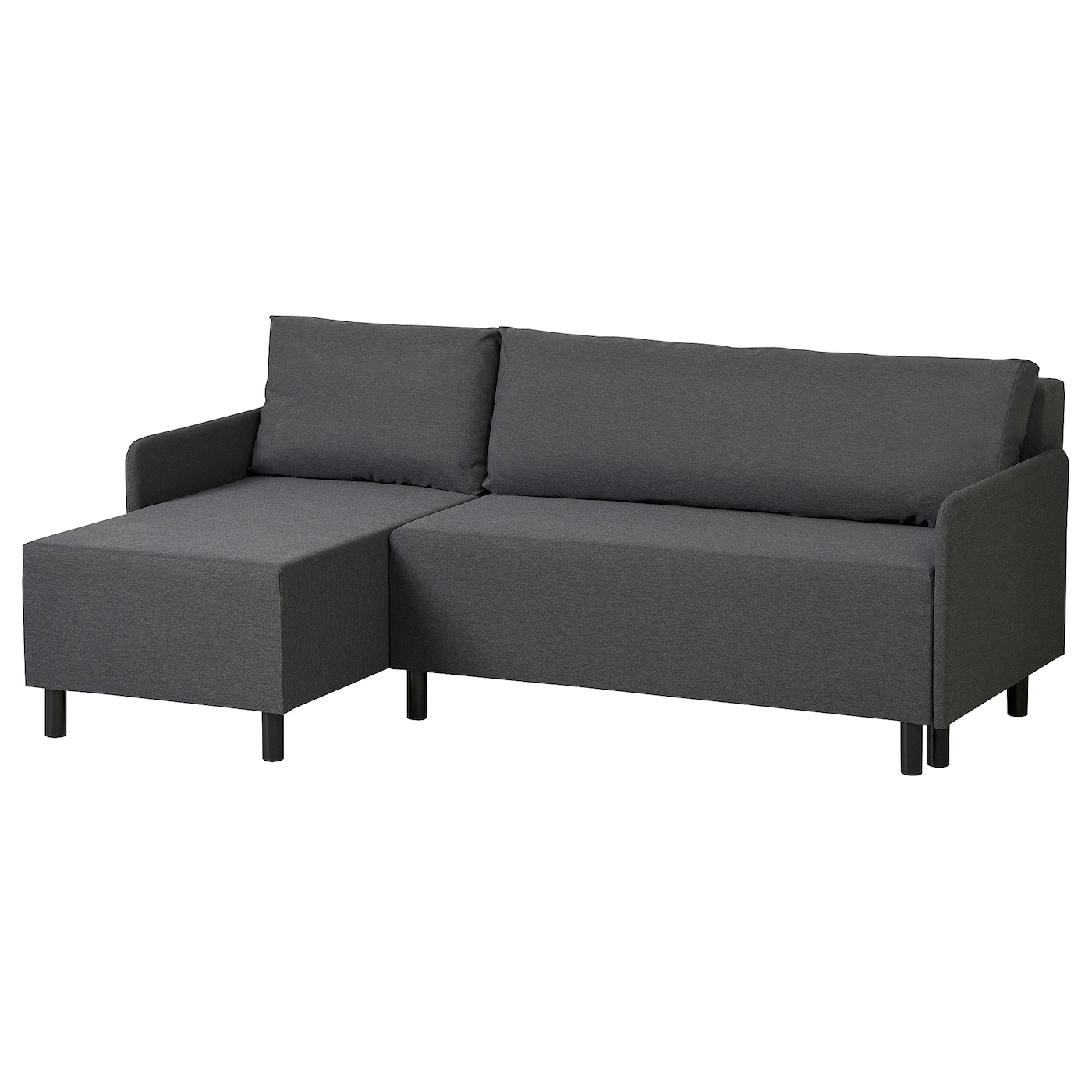 IKEA BRUKSVARA 3-os sofa rozkładana z szezlongiem, z szezlongiem szary, Szerokość: 203 cm