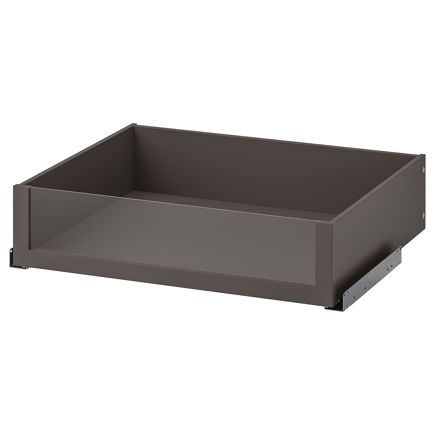 IKEA KOMPLEMENT szuflada ze szklanym frontem, ciemnoszary, 75x58 cm
