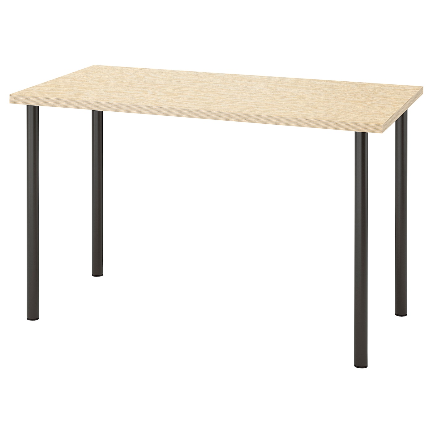 IKEA MITTCIRKEL / ADILS biurko, żywy efekt sosny czarny, 120x60 cm
