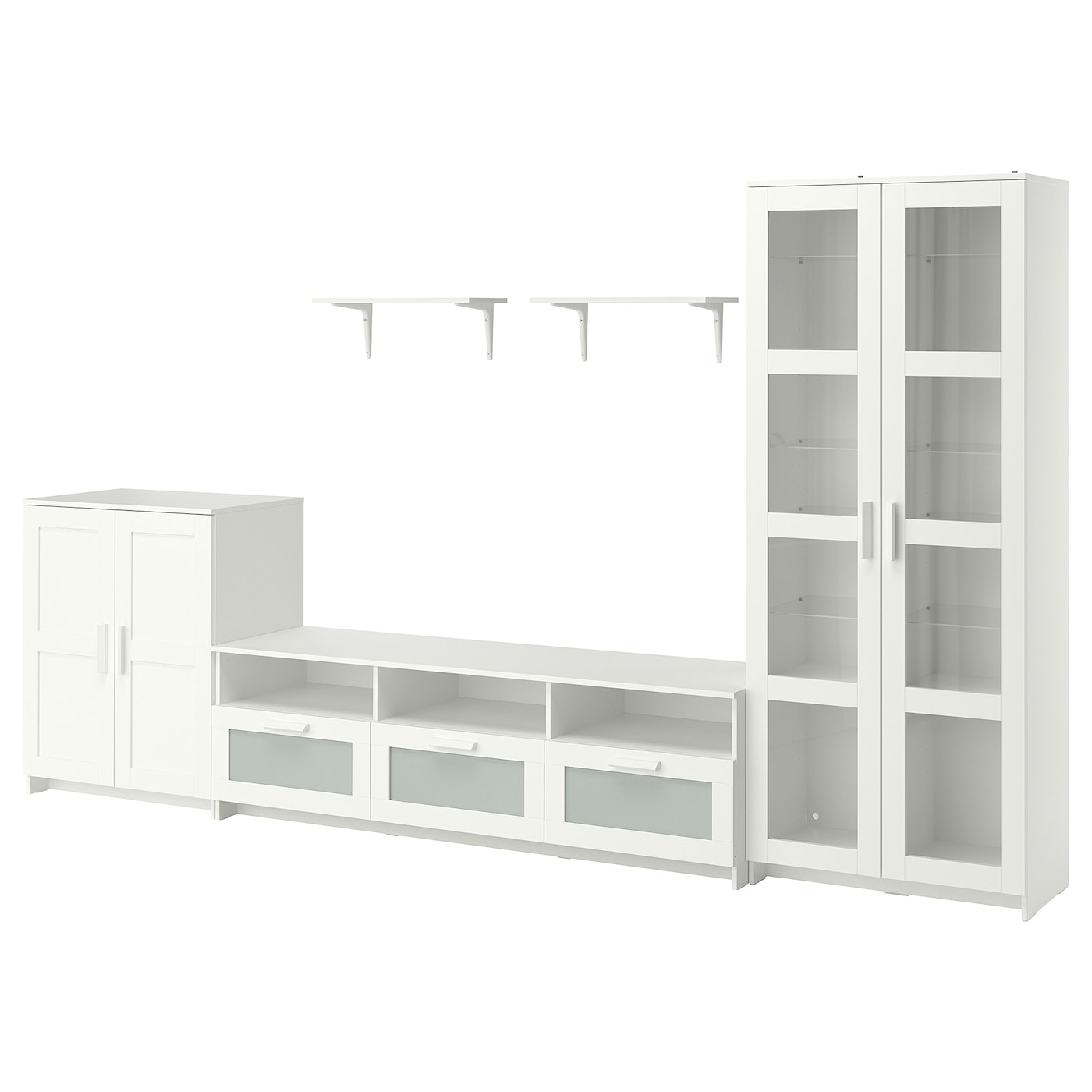 IKEA BRIMNES / BURHULT szafka pod TV, biały, 338x41x190 cm