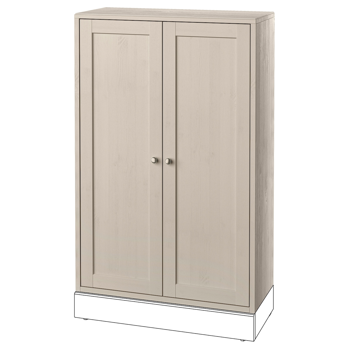 IKEA HAVSTA szafka, szarobeżowy, 81x35x123 cm