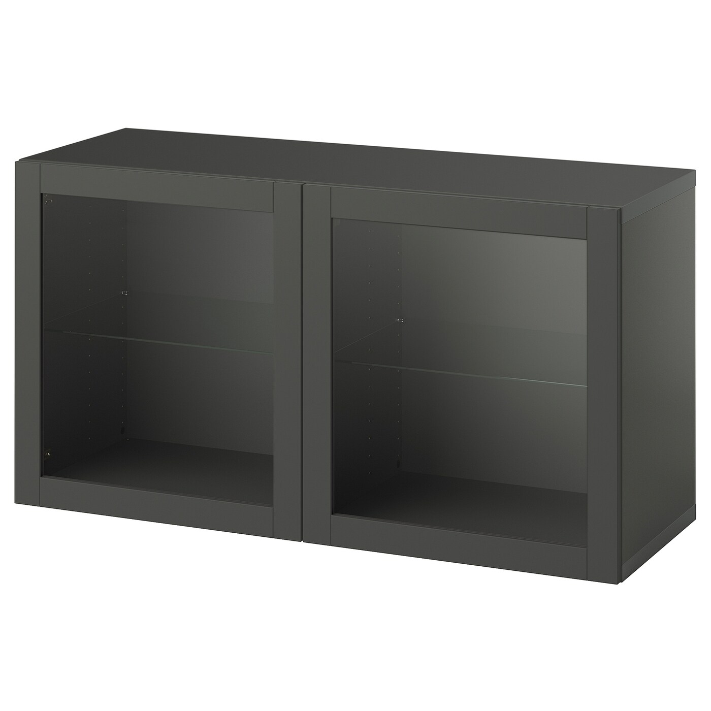 IKEA BESTÅ szafka z drzwiczkami, ciemnoszary/Sindvik ciemnoszary, 120x42x64 cm