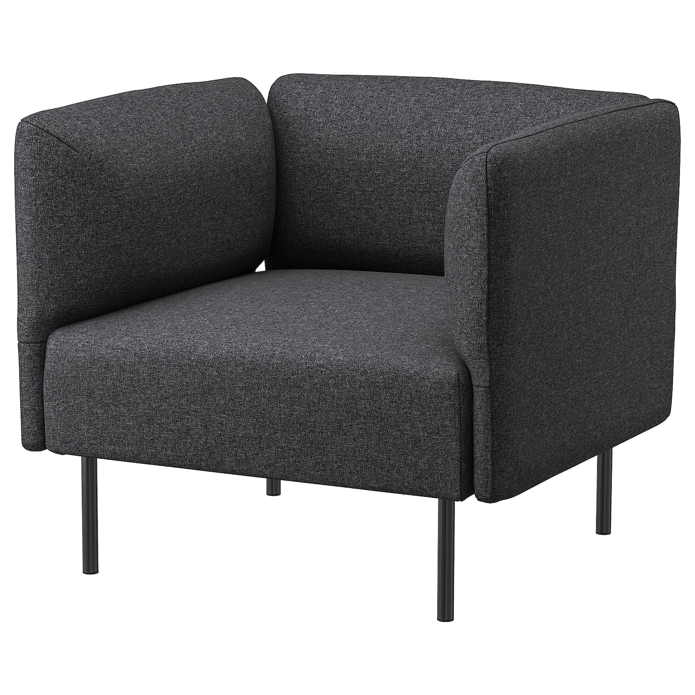 IKEA LILLEHEM fotel, Gunnared/ciemnoszary metal, Szerokość: 80 cm