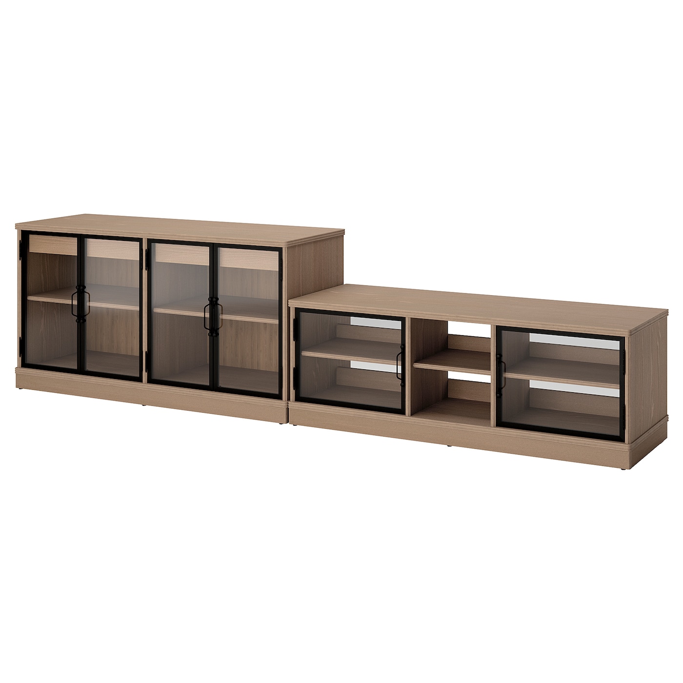 IKEA LANESUND szafka pod TV, szarobrązowy, 322x47x81 cm