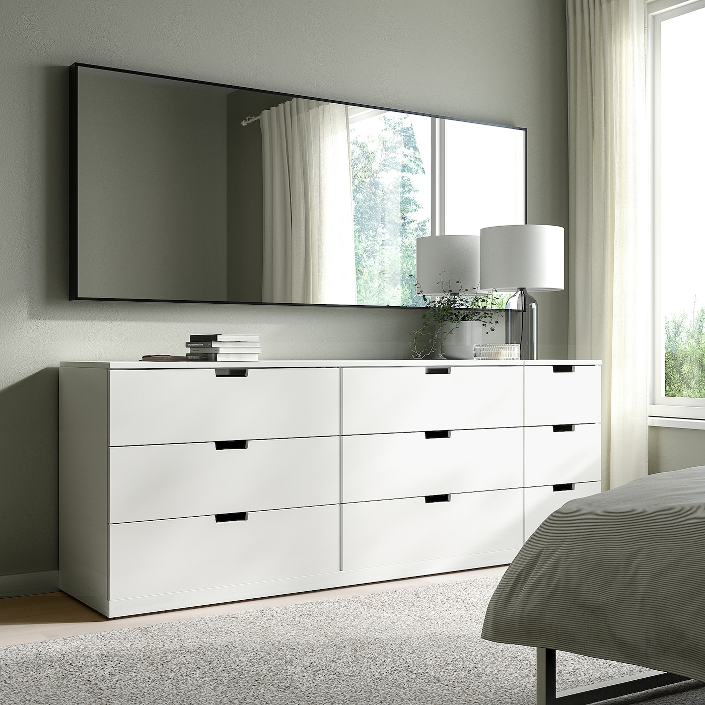 IKEA HOVET lustro, czarny, 78x196 cm