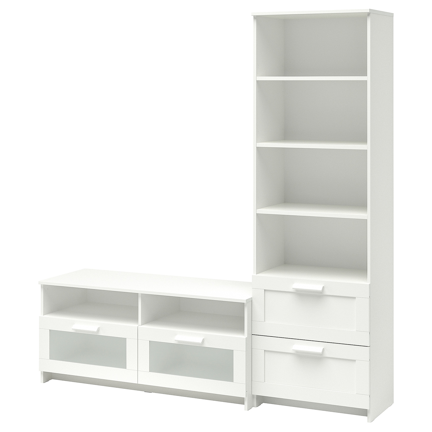 IKEA BRIMNES szafka pod TV, biały, 180x41x190 cm