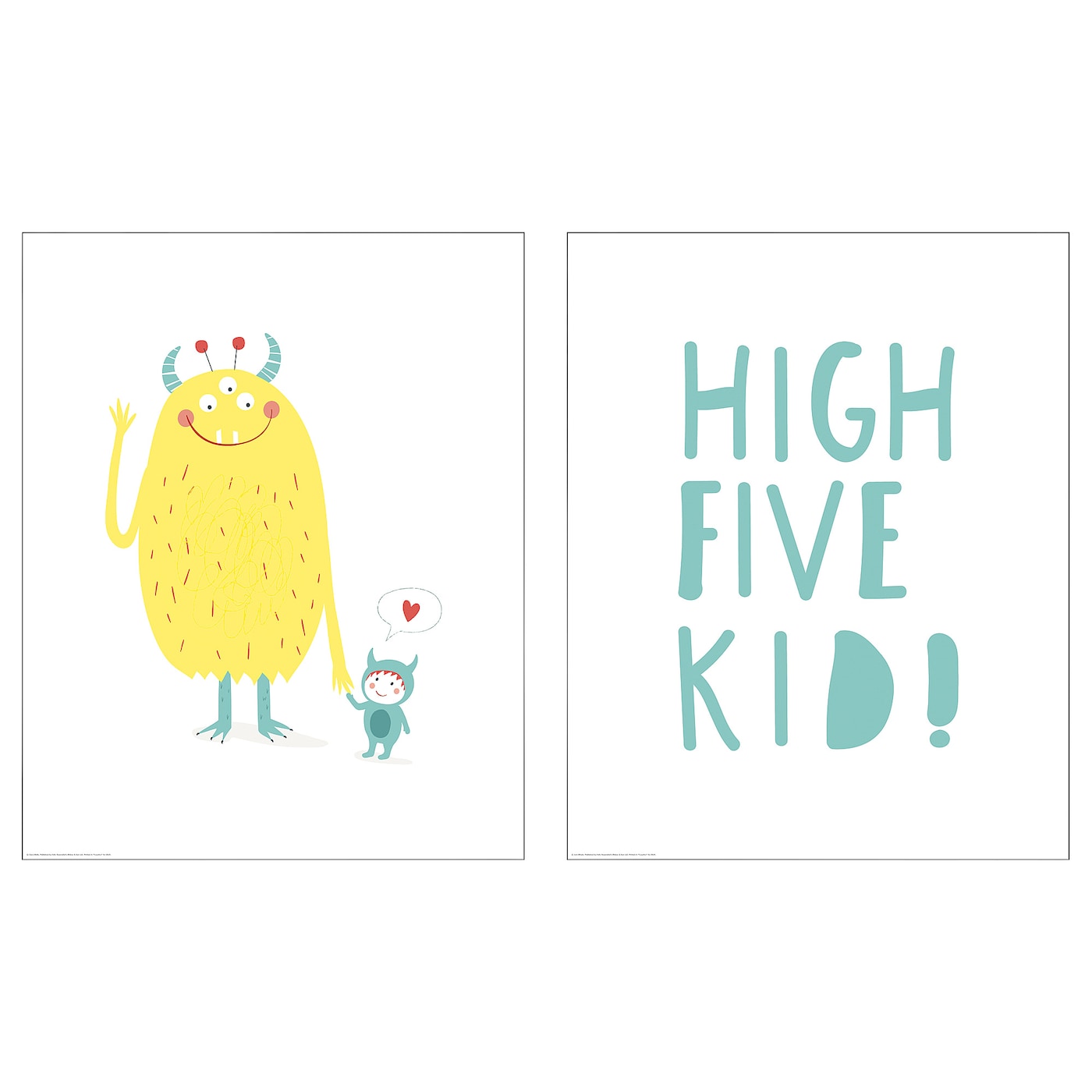 IKEA BILD Plakat, high five, 40x50 cm