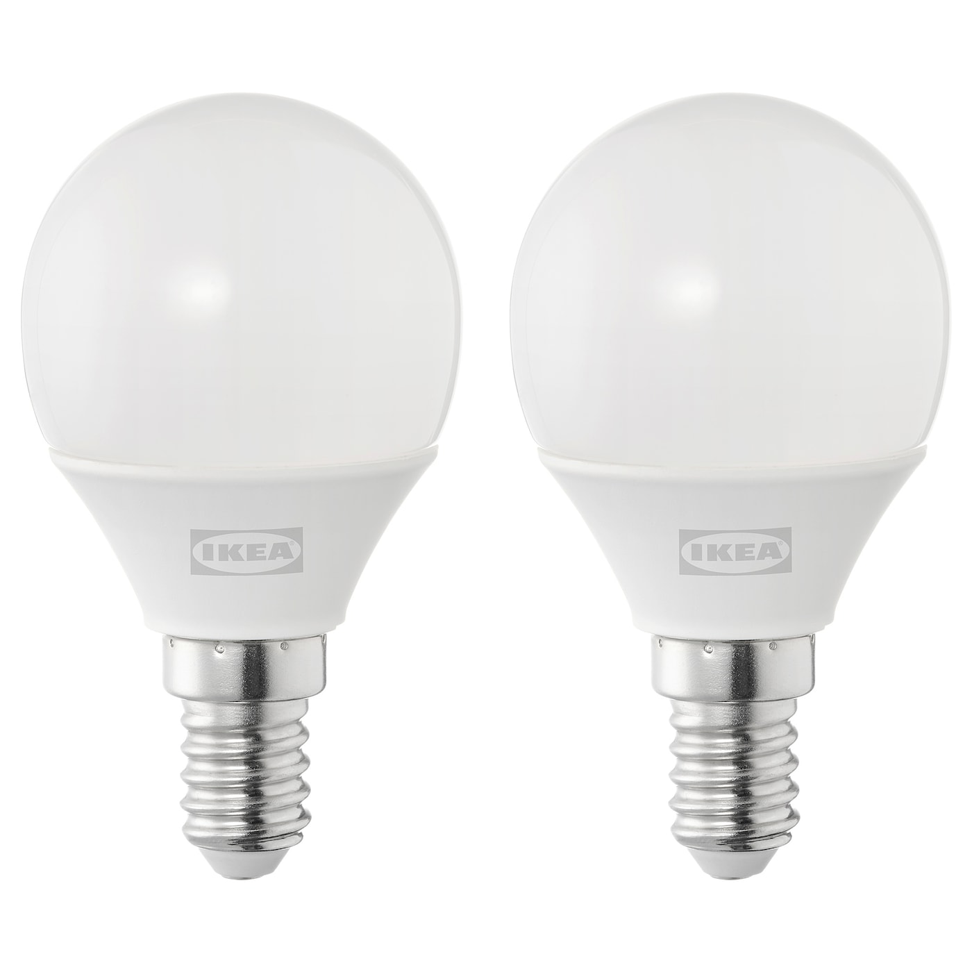 IKEA SOLHETTA Żarówka LED E14 250 lumenów, kula opalowa biel, Średnica: 45 mm
