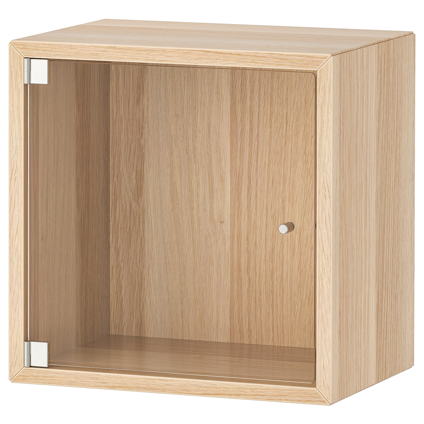 IKEA EKET szafka śc/szkl drzwi, imitacja dębu bejcowanego na biało, 35x25x35 cm