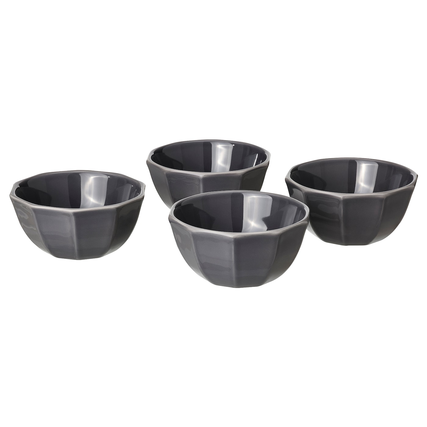 IKEA STRIMMIG miska, kamionka szary, 15 cm