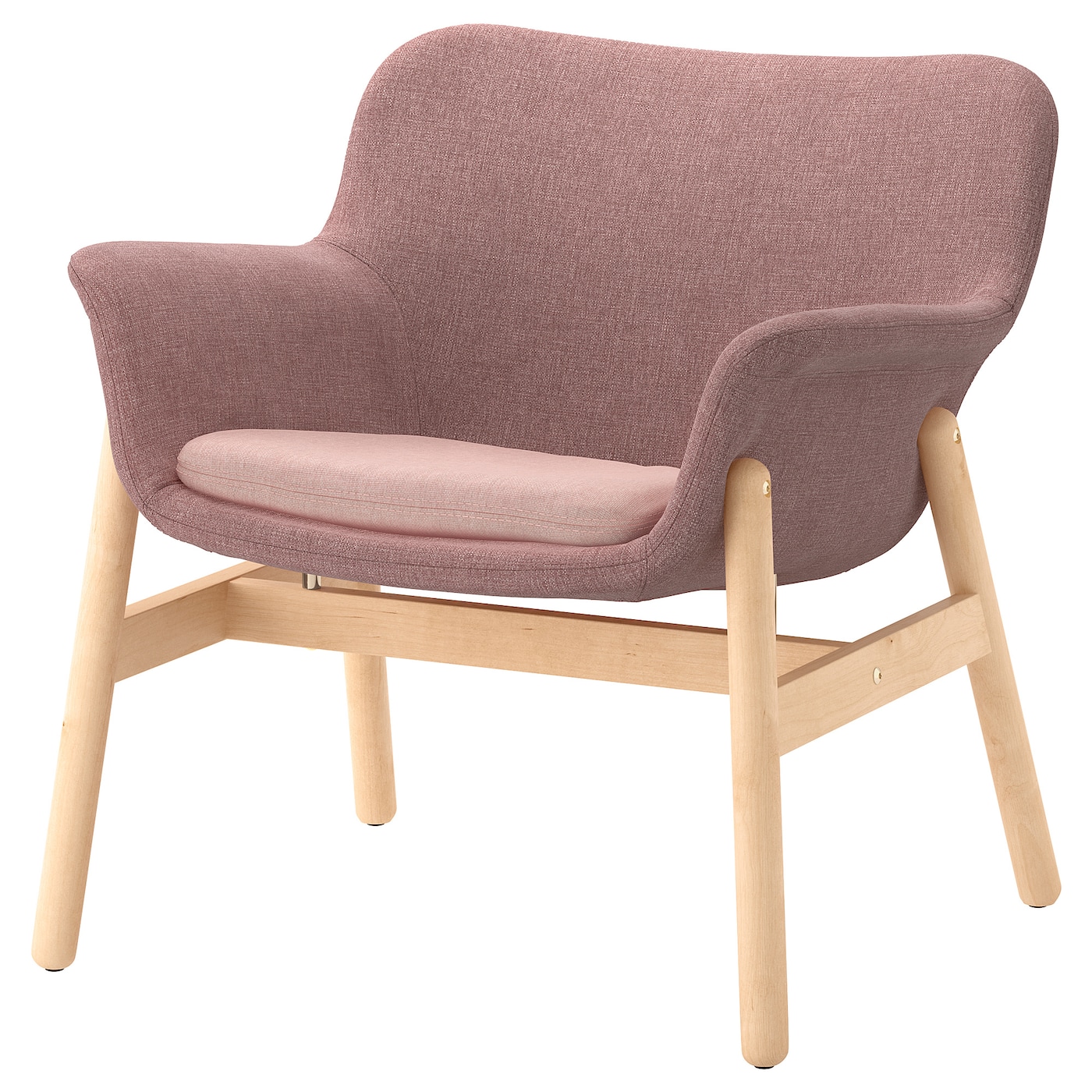 IKEA VEDBO fotel, Gunnared jasny różowy, Wysokość z poduchami oparcia: 75 cm