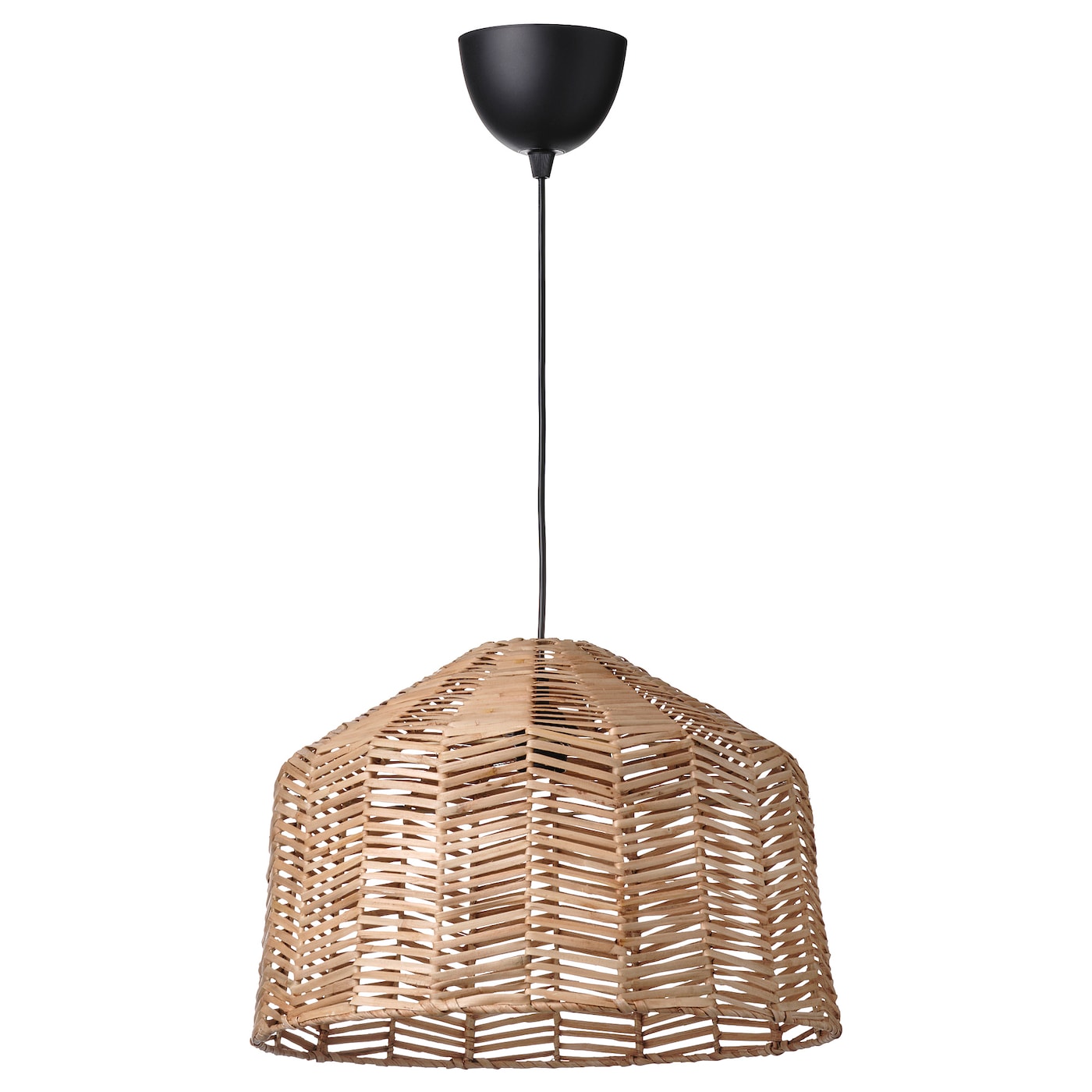 IKEA KAPPELAND / HEMMA lampa wisząca, rattan/czarny