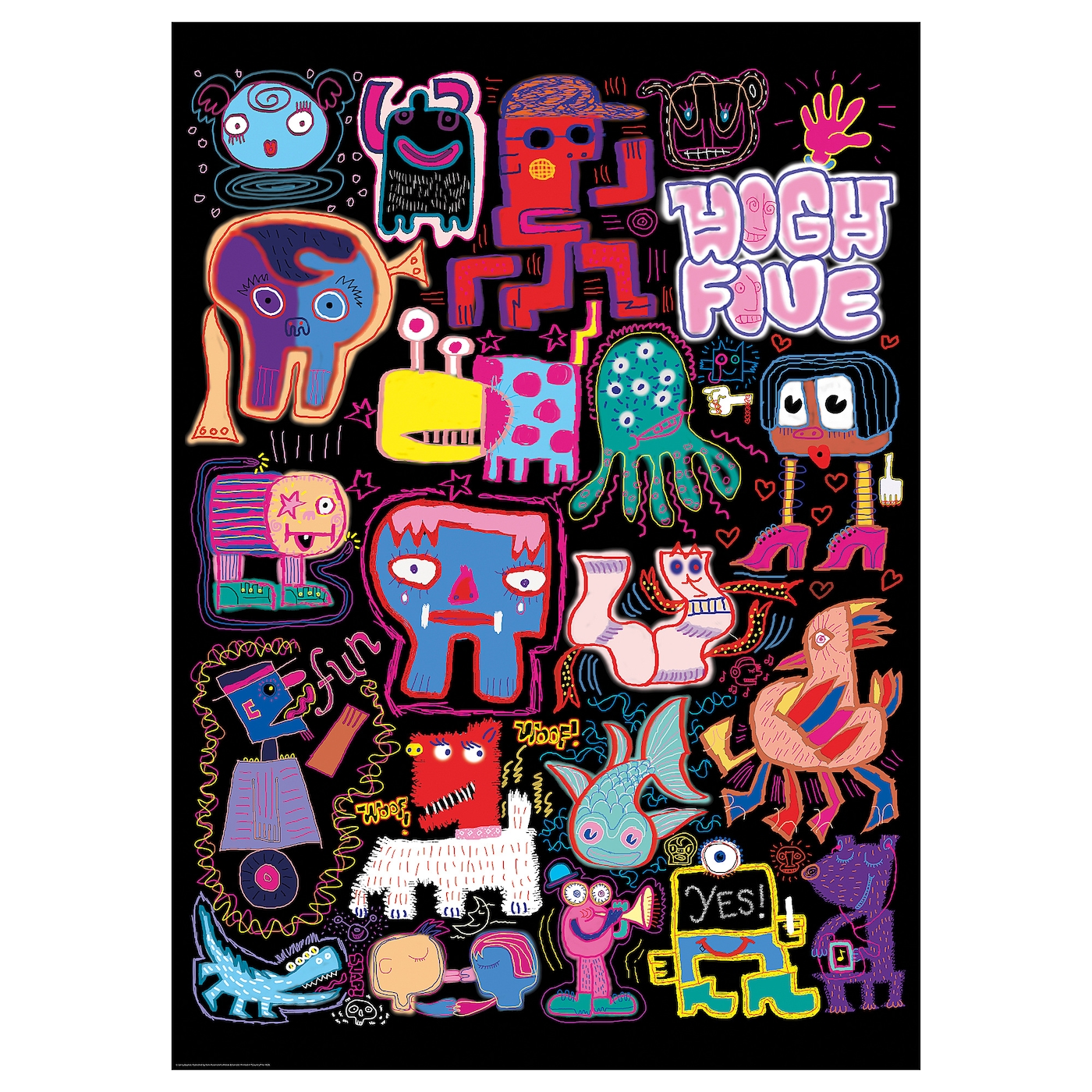 IKEA BILD Plakat, high five, 50x70 cm