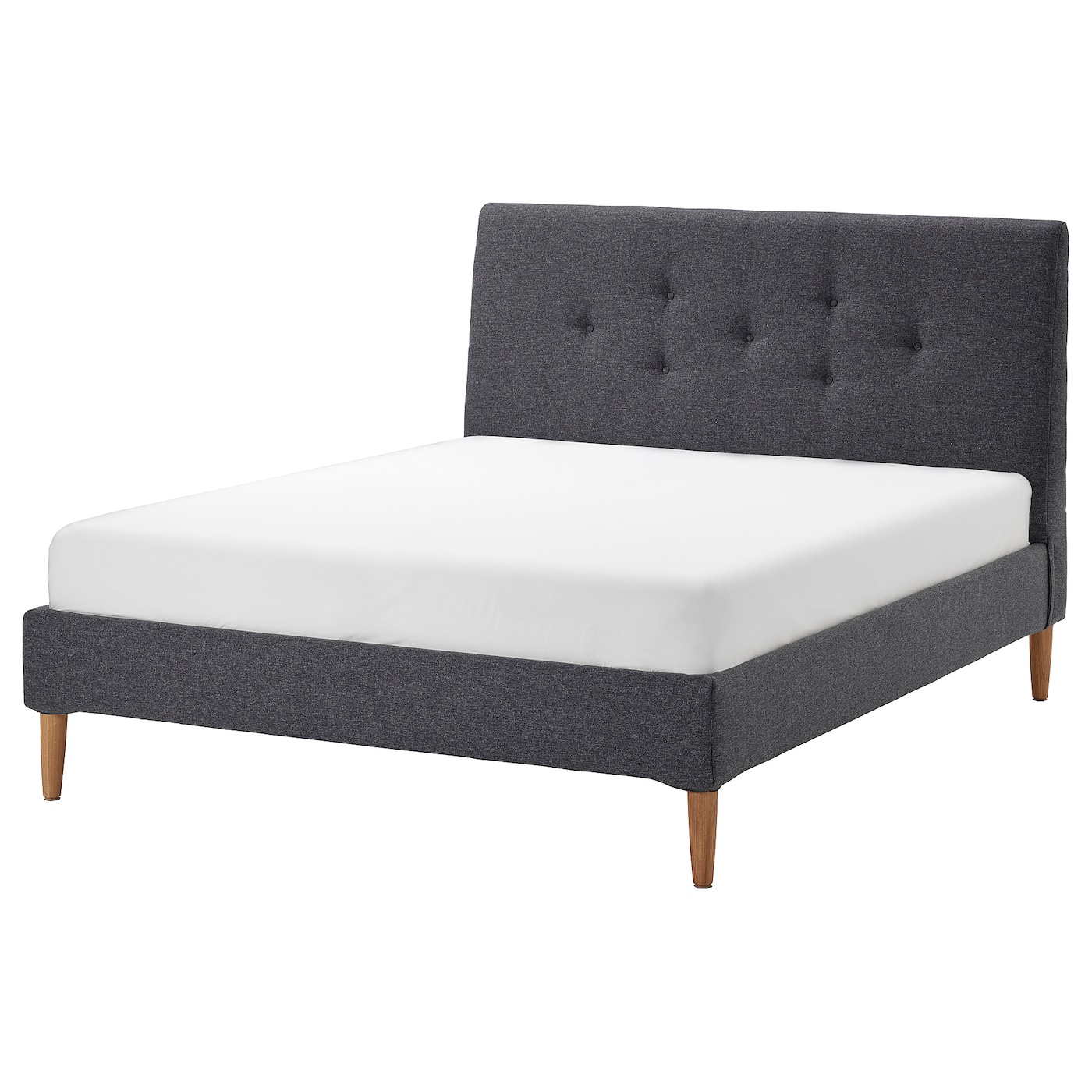IKEA IDANÄS tapicerowana rama łóżka, Gunnared ciemnoszary, 160x200 cm