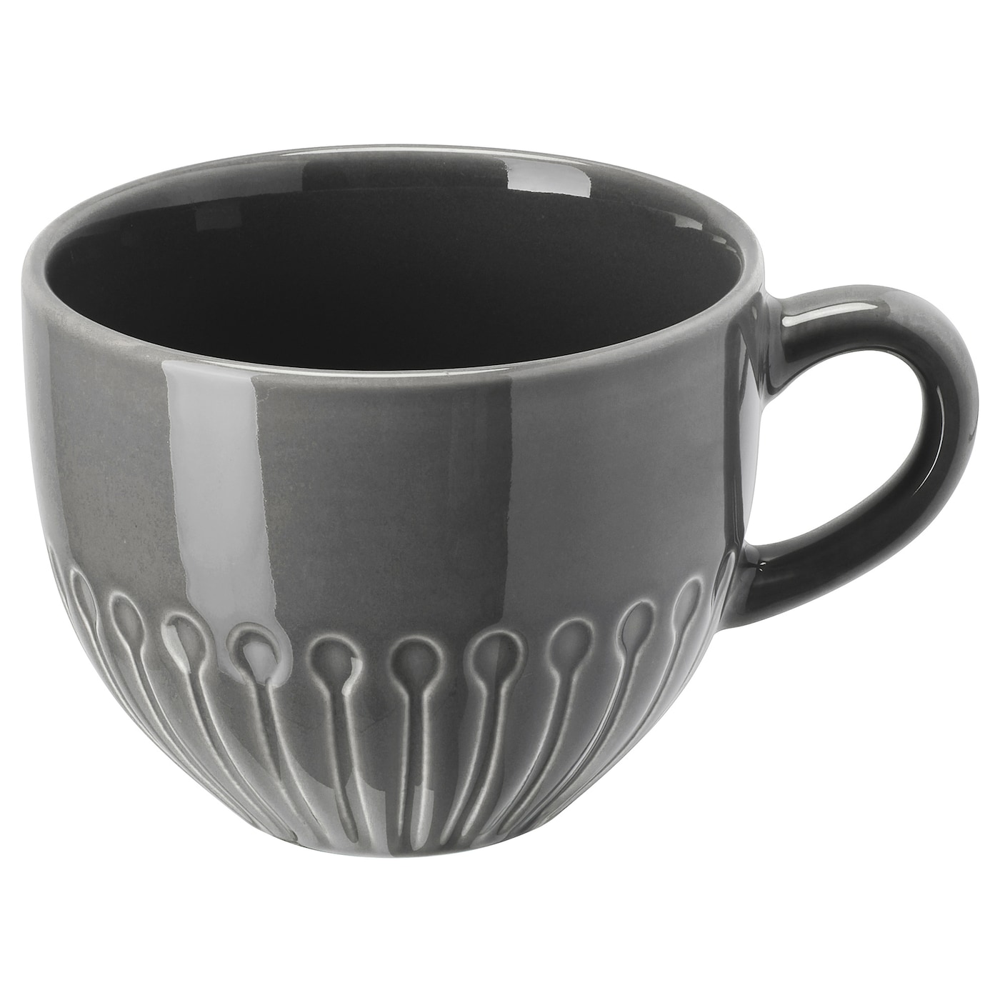 IKEA STRIMMIG kubek, kamionka szary, 36 cl