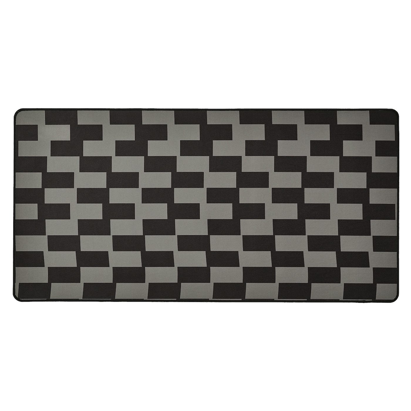 IKEA BLÅSKATA podkładka pod mysz gamingowa, czarny/szary wzór, 40x80 cm