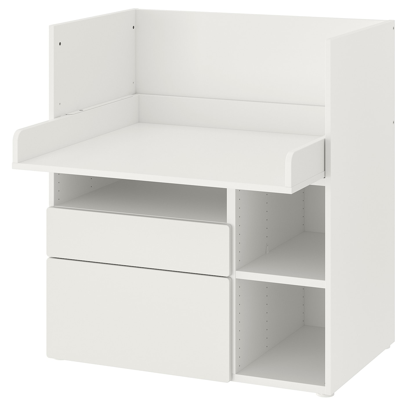 IKEA SMÅSTAD biurko, biały biały/z 2 szufladami, 90x79x100 cm