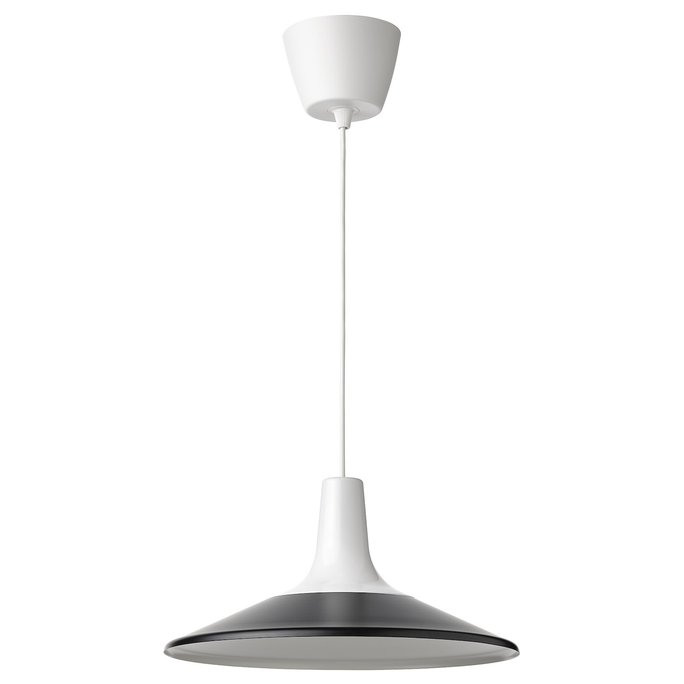 IKEA FYRTIOFYRA lampa wisząca, biały/czarny, 38 cm