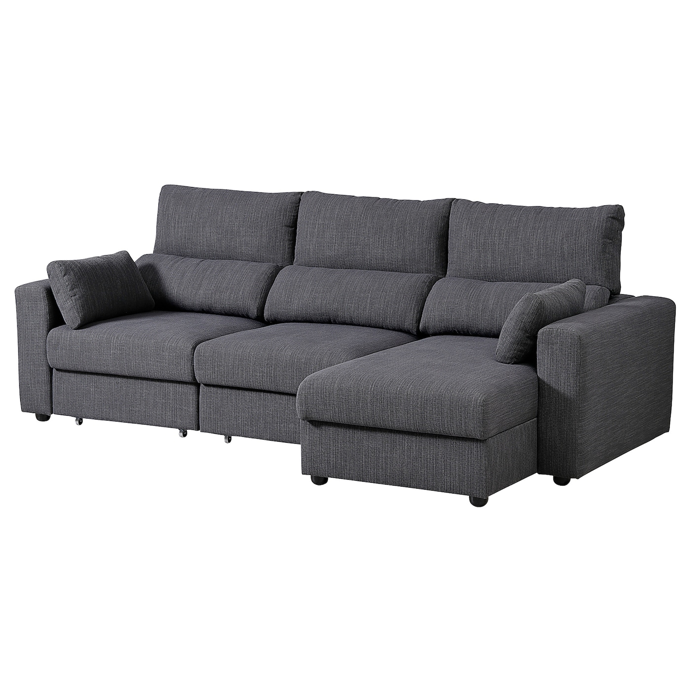 IKEA ESKILSTUNA sofa 3-osobowa z szezlongiem, Hillared antracyt, Głębokość: 162 cm