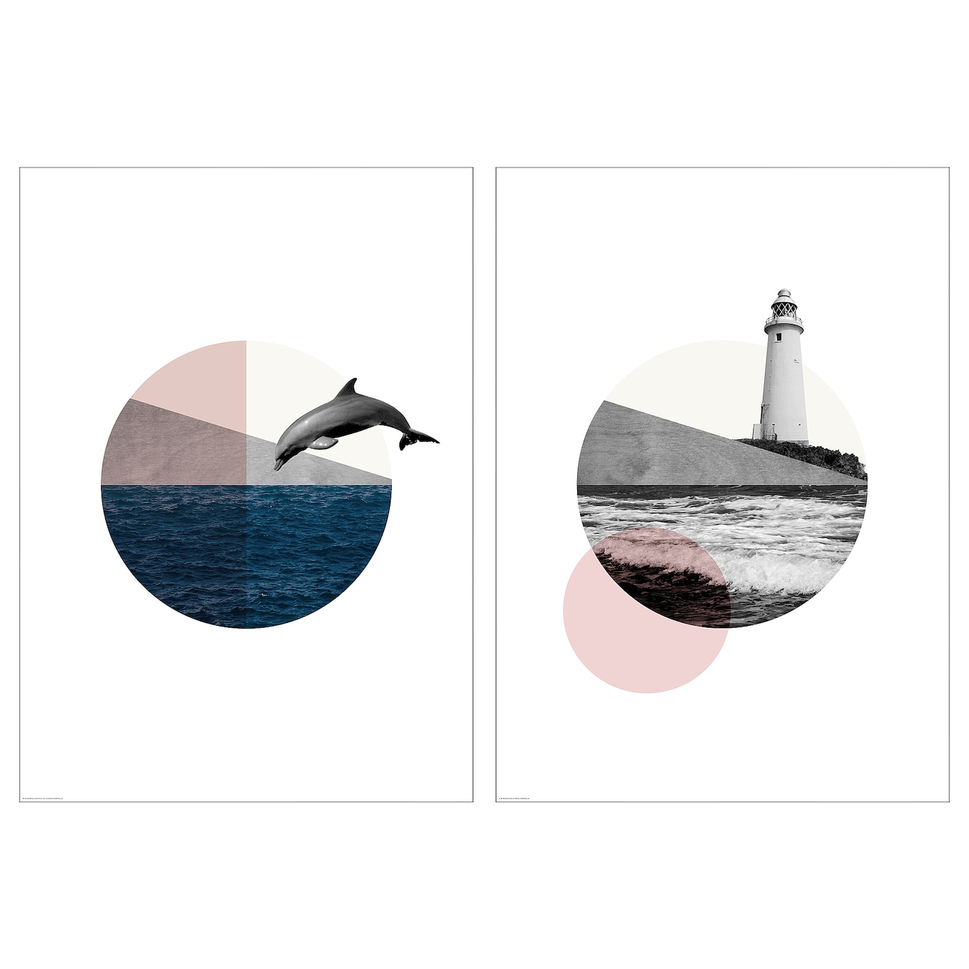 IKEA BILD Plakat, skaczący delfin, 50x70 cm