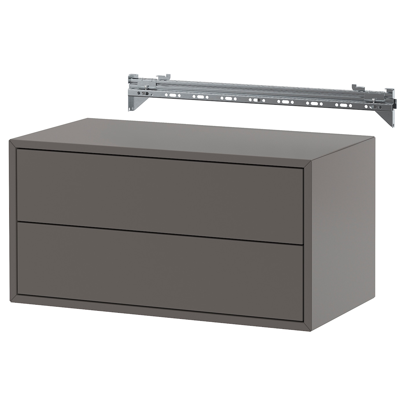 IKEA EKET kombinacja szafek wiszących, z 2 szufladami/ciemnoszary, 70x35x35 cm