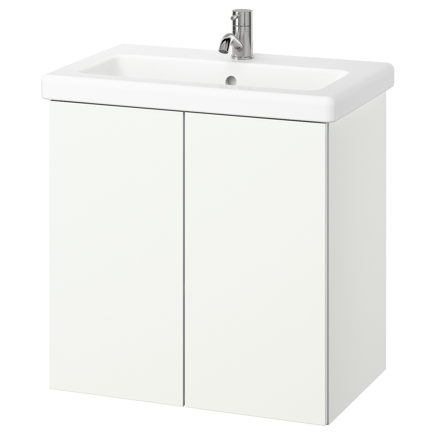 IKEA ENHET / TVÄLLEN szaf umyw z drzwiami/umyw/bateria, biały, 64x43x65 cm