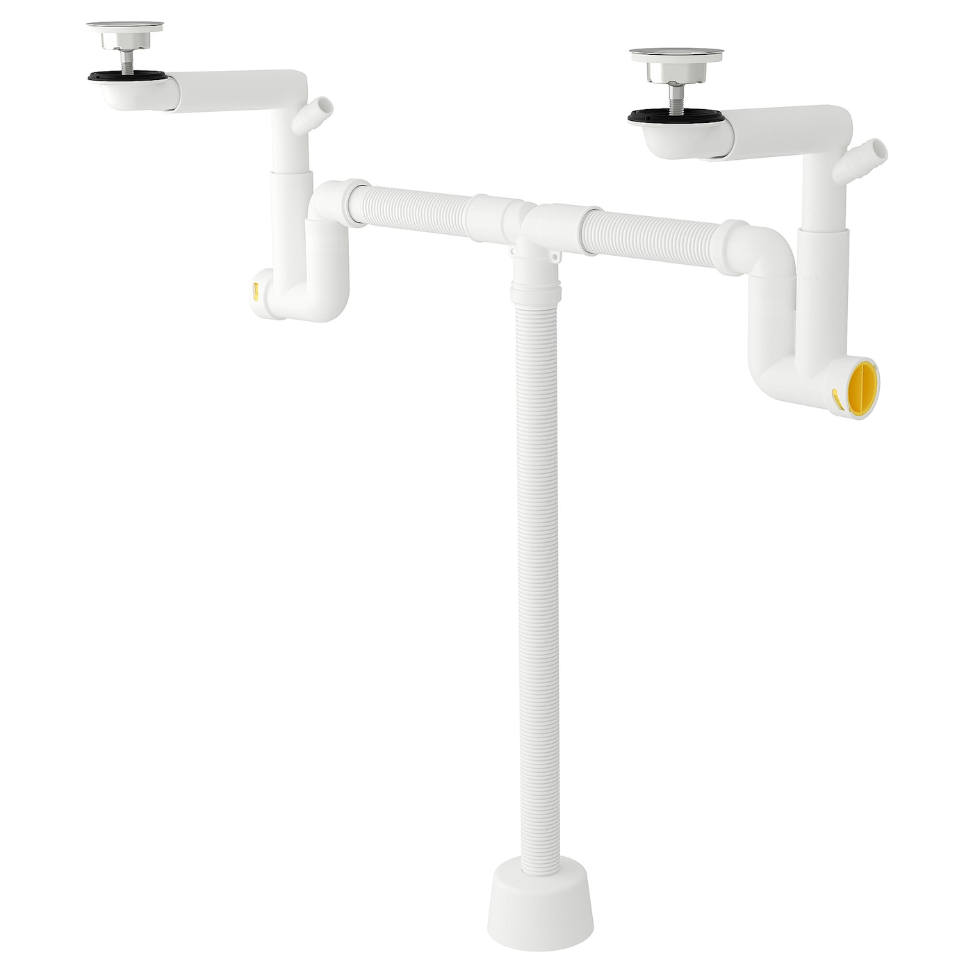 IKEA RÄNNILEN syfon z elastyczną rurką, 2 komory