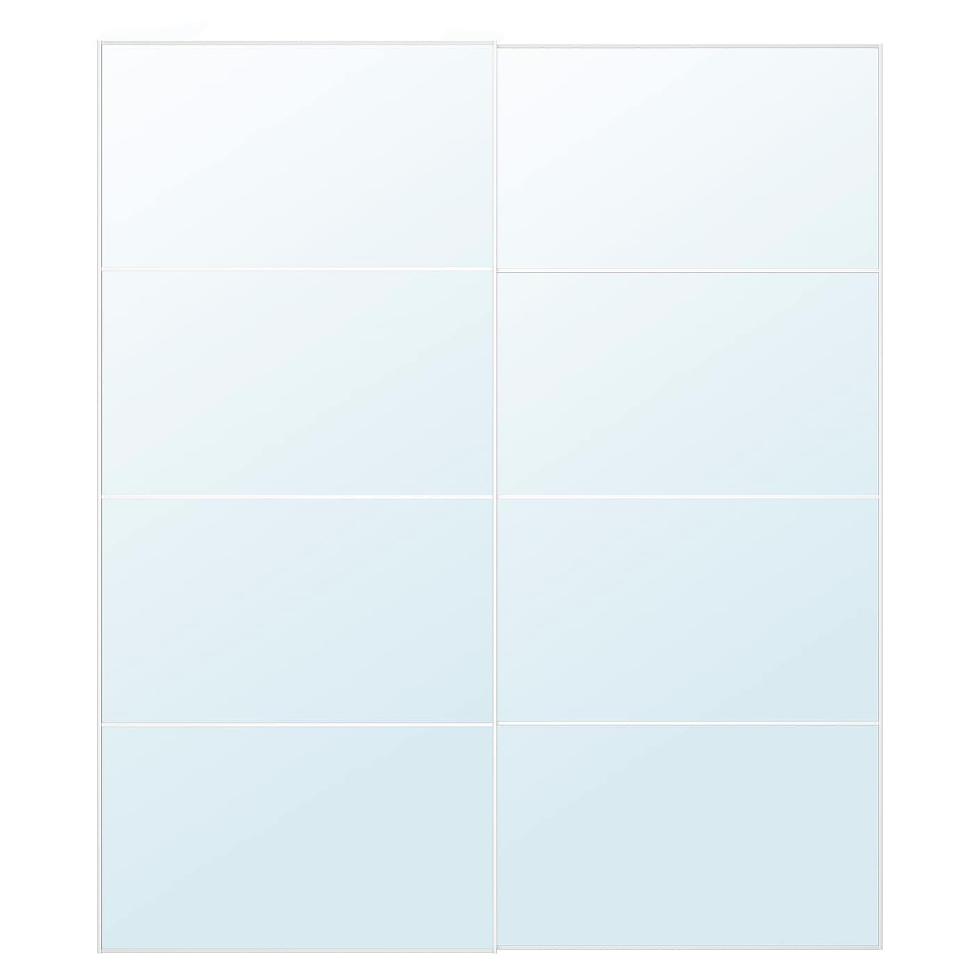 IKEA AULI Drzwi przesuwne, lustro, 200x236 cm