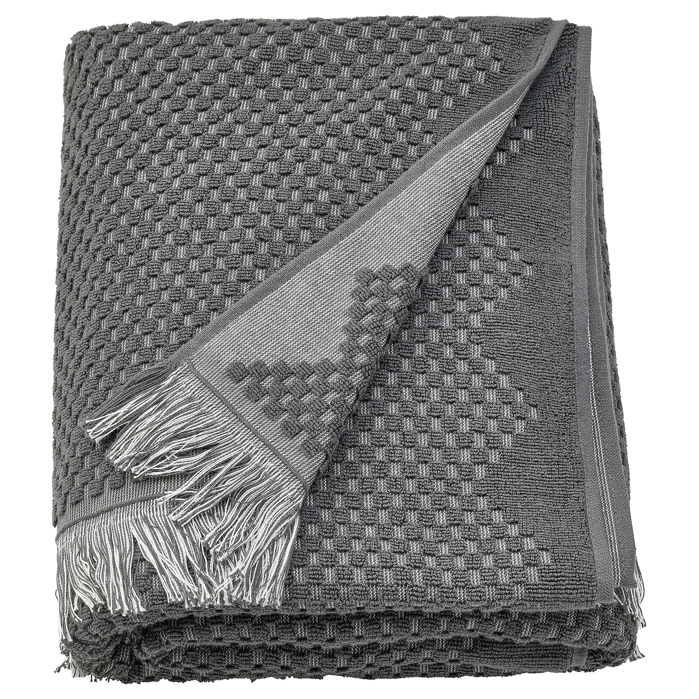 IKEA FJÄLLSTARR ręcznik kąpielowy, ciemnoszary, 100x150 cm