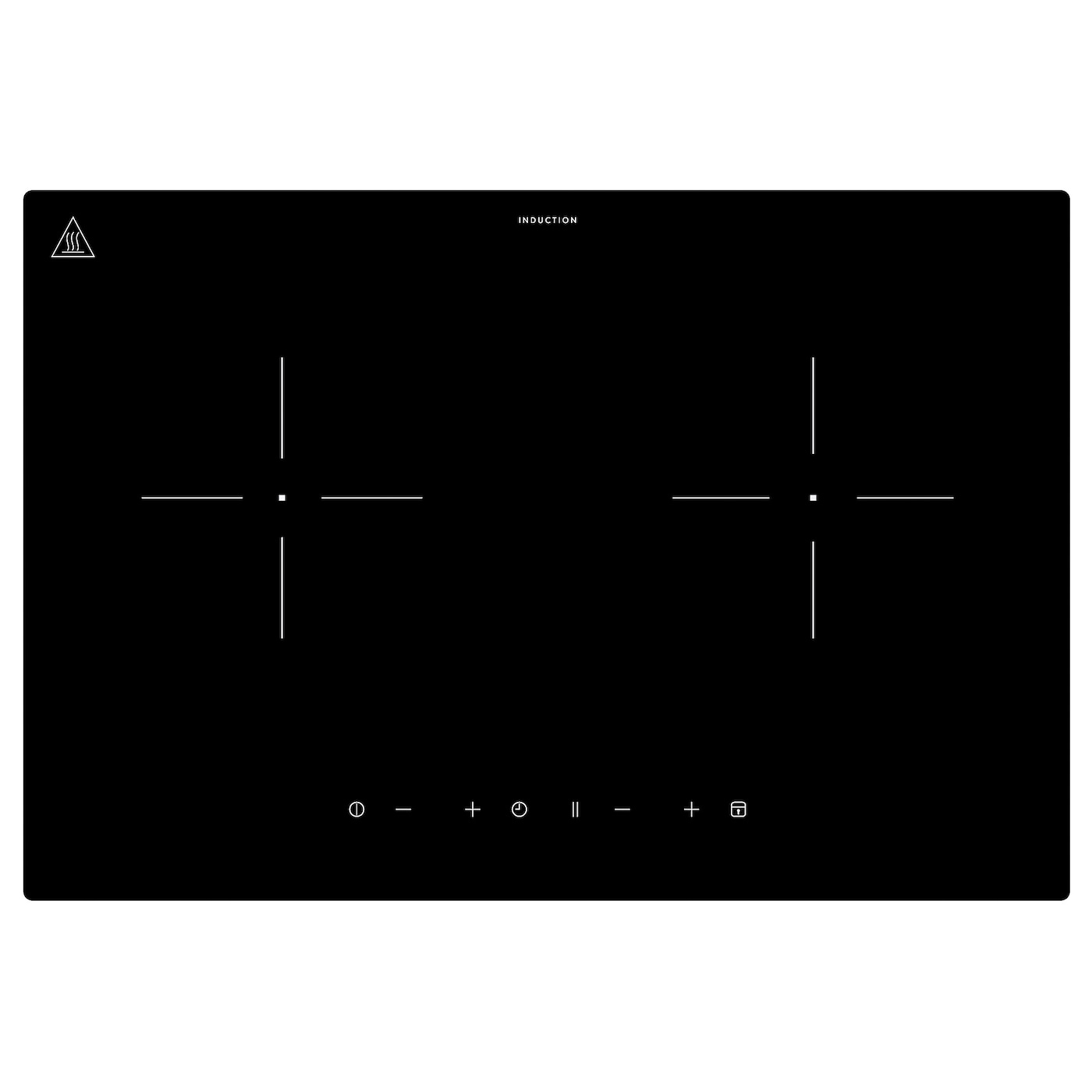 IKEA LAGAN płyta indukcyjna, plug-in 2 strefy/czarny, Szerokość: 56.0 cm