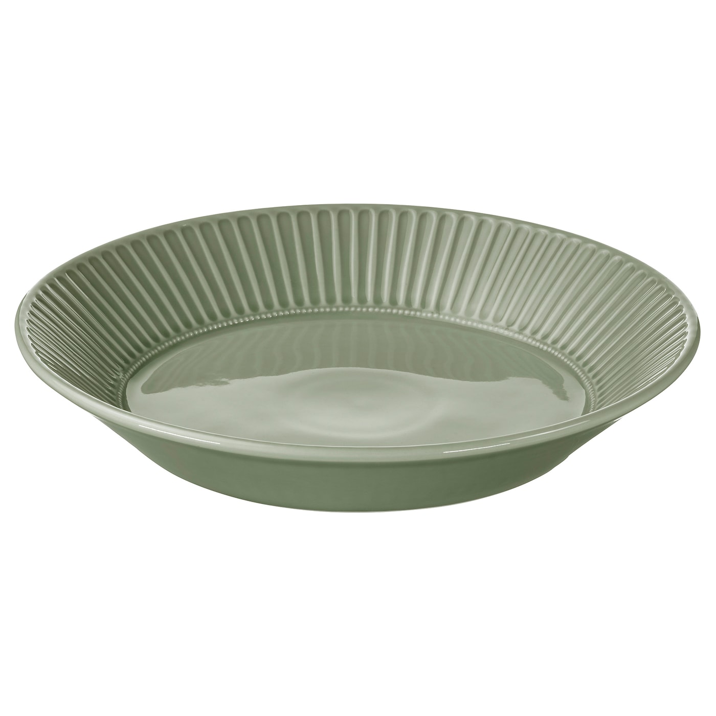 IKEA STRIMMIG półmisek, kamionka blady szarozielony, 29 cm